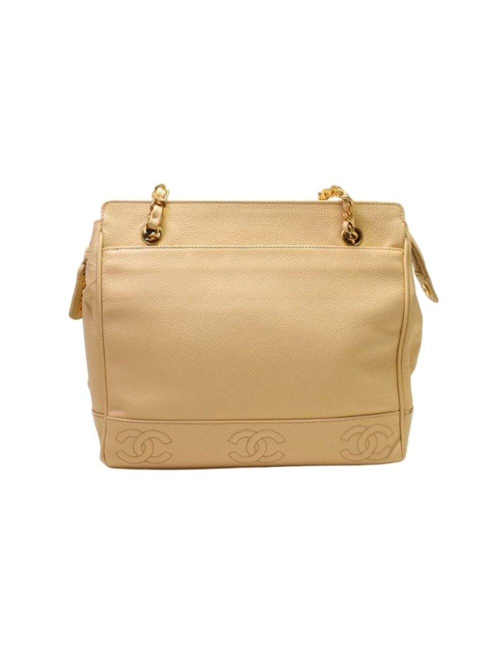 Chanel Triple Coco Caviar Leather Chain Shoulder Bag